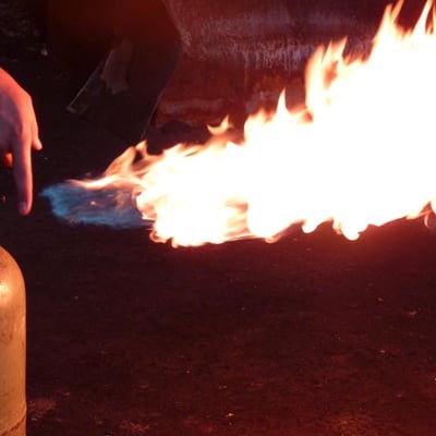 Extinction bouteille de gaz